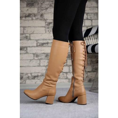 Womens High-Heeled Boots Rear Gusset Rain Shoes 5