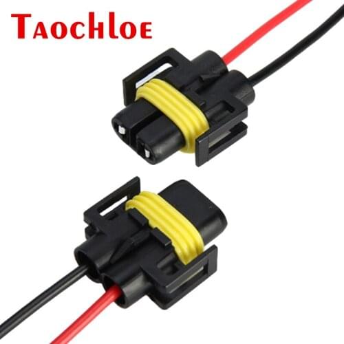 10Pcs 2 Pin Connector Plug Wire For H8 H11 Headlight Fog Lamp Socket Waterproof Adapter