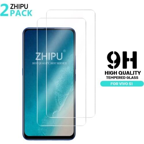 Vivo S1 2Pcs Tempered Glass For Vivo S1 Glass Screen Protector 2.5D 9H Premium Tempered Glass Vivo S1 Protective Film