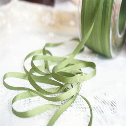4mmx10m/roll ins style wedding ribbon 100% pure silk embroidery ribbon thin taffeta silk edge ribbon Anya Ribbon Handcraft