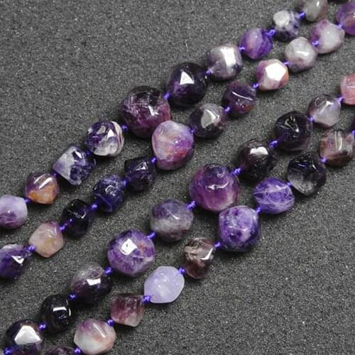 7-16mm Natural Near Round Purple Amethysts Beads For Jewelry Making Beads Bracelets Necklace 15'' Needlework DIY Beads Trinket