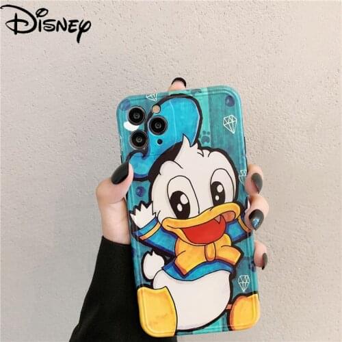 Disney cute cartoon Donald Duck couple emperor mobile phone case for iPhone se2/7p/8p/xs/xsmax/xr/11promax/12promax/12mini