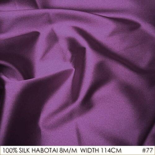 CISULI 100% SILK HABOTAI 114cm width 8momme Pure Silk Jarn Fabrics DIY Patchwork Pale Purple Maxi Dress NO.77