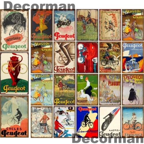 [ DecorMan ] Classic France Bike Motor TIN SIGN Custom Wall Poster Painting PUB Room Bar Hotel Decor LTA-2022