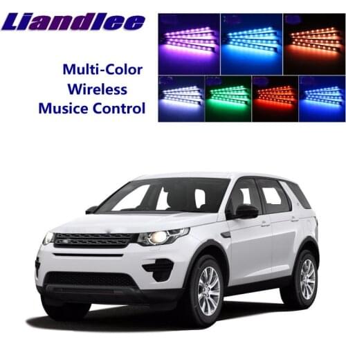 LiandLee Car Interior Floor Decorative Atmosphere Seats Ambient Neon light For Land For Rover LR Discovery Sport 2014~2016