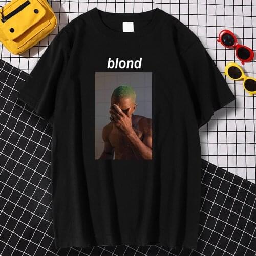 Blond print Men T Shirt 2021 New Summer Fashion Tshirt Harajuku Hip Hop Male TShirt Men Casual Cotten Short Sleeve T-Shirt