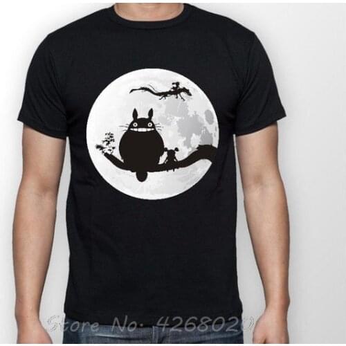 Totoro Spirited Away Studio Ghibli Anime Unisex Tshirt Men Cotton Short Sleeve T-Shirt Tee Hip Hop Tees Anime