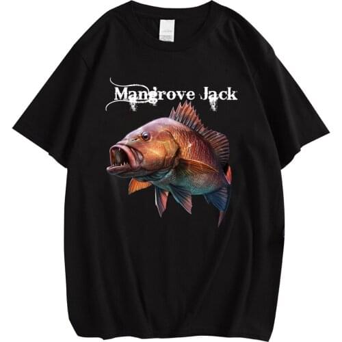 Mangrove Jack Fishing Cotton TShirt Printed Harajuku Shirt Unisex Cool Streetwear Tee Casual Short Sleeve Shirt Drop Shipping