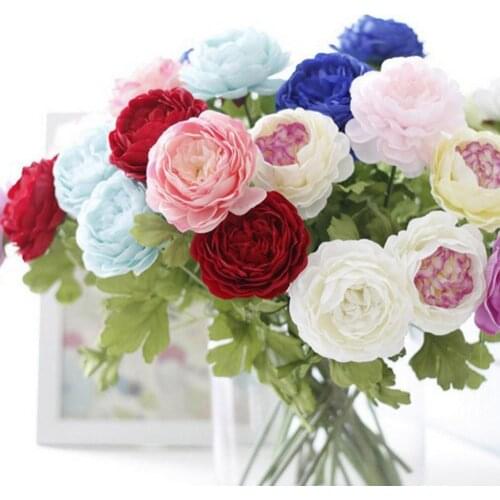 2021 1 Pc 45cm Artificial Fake Peony Flower Home Room Shop Wedding Party Garden Decor Suit for Bridal Bouquet Wedding Parties