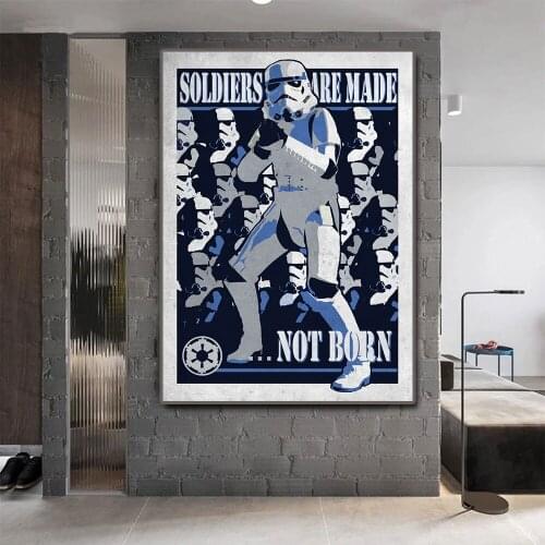 Star Wars Vintage Art Decor Poster HD Print on Canvas Painting Wall Picture For Home Living Room Decoration Frameless