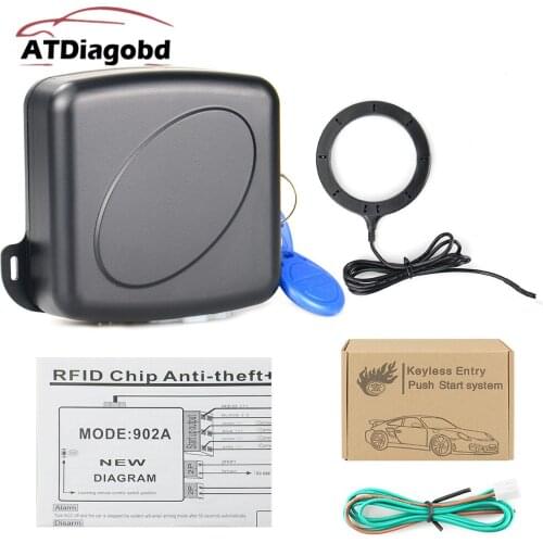 Autostart one Start Stop engine button with RFID Lock Ignition Keyless Entry engine Starter alarm system car accessories