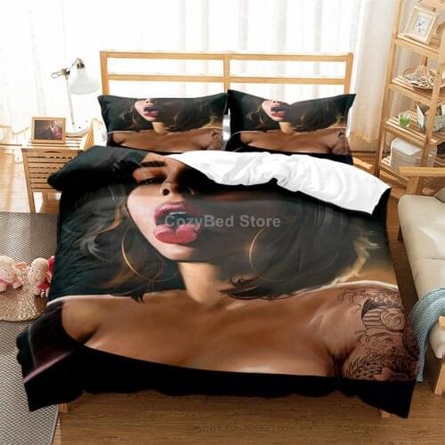 Cartoon Girls Bedding Set African Beauty 3d Duvet Cover Sets Comforter Bed Linen Twin Queen King Single Size Fashion Luxury Gift