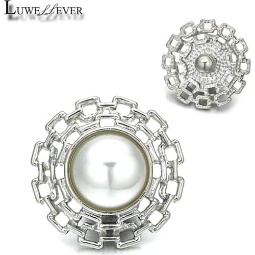 Luwellever Component w022 Crystal 18mm Metal Snap Button For Bracelet Necklace Interchangeable Jewelry Accessorie Findings