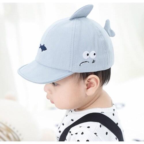 Cute Shark Baby Hat Spring Summer New Soft Cotton Newborn Baseball Cap for Boy Girl Outdoor Toddler Infant Boys Girls Sun Hats