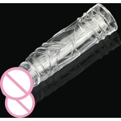 Reusable Full Cover lasting condoms male extend dick ring Penis Delay Impotence Erection sleeves sex toys for men Lover game