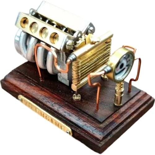 Custom Mini Simulation V8 Engine Model Toy With Base Brain-Training Toy For Children Kids Educational Toys Adults Birthday Gift
