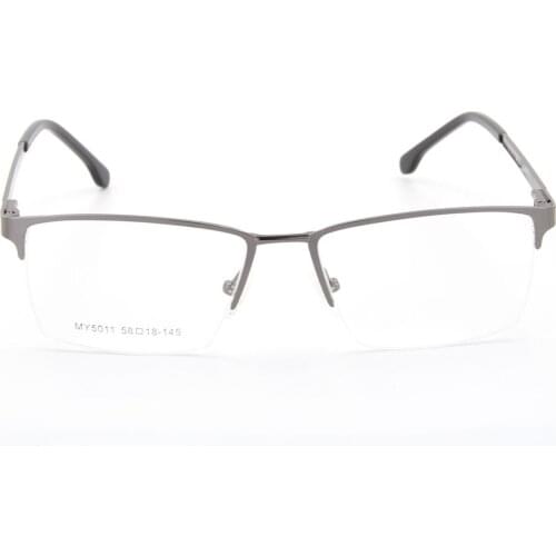 Half Frame Men and Woman Business Finished Myopia Glasses Metal Retro Eyewear Frame MY5011