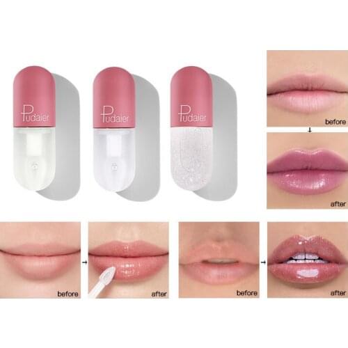 Pudaier Lip Plumper Lipstick set Volumising Moisturizing Lip Repairing Reduce gloss Lip Fine Line Brighten Natural Makeup