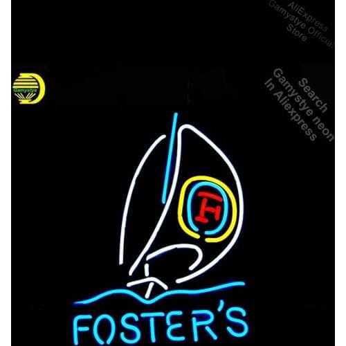 Neon Sign for Foste Beer Sailing Neon Bulb sign handcrafted neon signboard Iconic Sign Shops Display Real Glass Neon Garage Sign