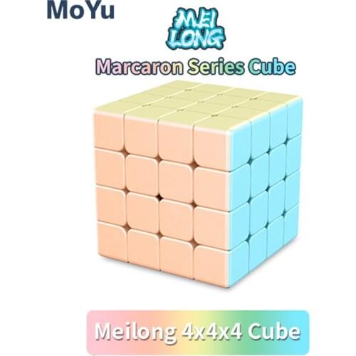 Newest 2020 Moyu CUBING CLASSROOM Meilong Marcaron series 4x4x4 Magic Cube meilong 4 Magico Cubo Puzzle Toys for Children