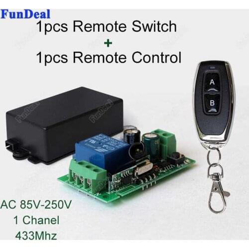 New Arrival 433MHz AC 85V~250V 110V 220V Relay 1CH Wireless Remote Control Switch Receiver Module and RF 433 Mhz Remote Controls
