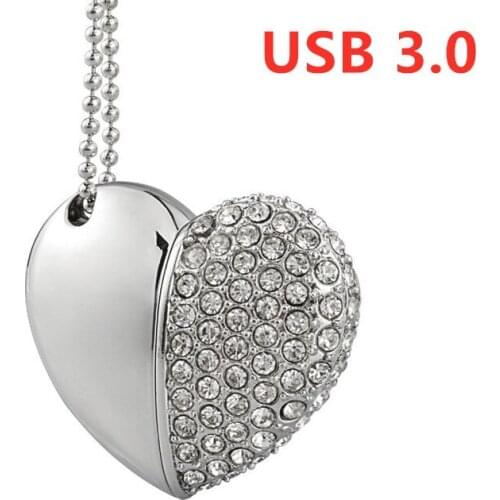 NEW Jewely usb 3.0 drive heart shape 8gb flash memory crystal gift USB