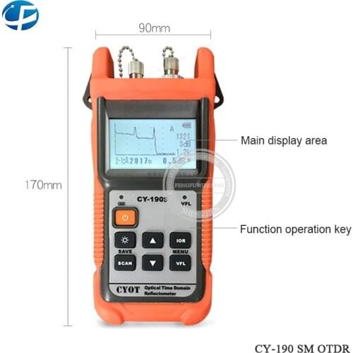 OTDR CY-190S 1310nm 1mW VFL Optic Fiber Ranger Reflectometer VFL