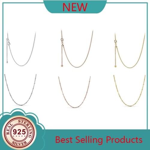 925 Sterling Silver Classic Rose Gold Optional Pan Necklace For Women Wedding Party Gift Fashion Jewelry