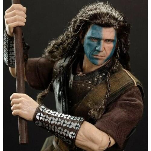 Pangaea PG05-01 1/6 Male WAR Paint Head Carving Scottish General William Wallace Head Sculpt Fit PH TBL 12" Action Figure Body