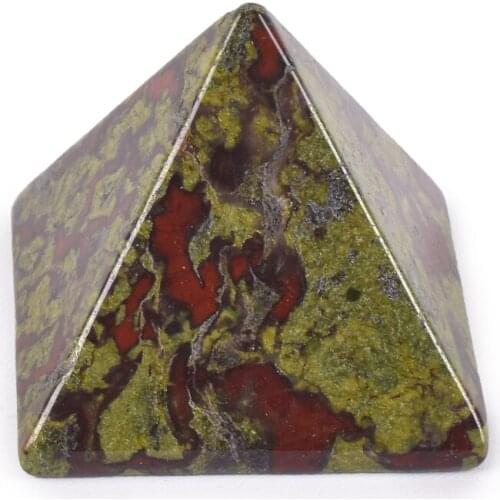 Dragon Blood Jasper Pyramid Figurine Miniatures Energy Healing Egypt Statue Natural Stone Egyptian Crystal Model Home Decor Gift