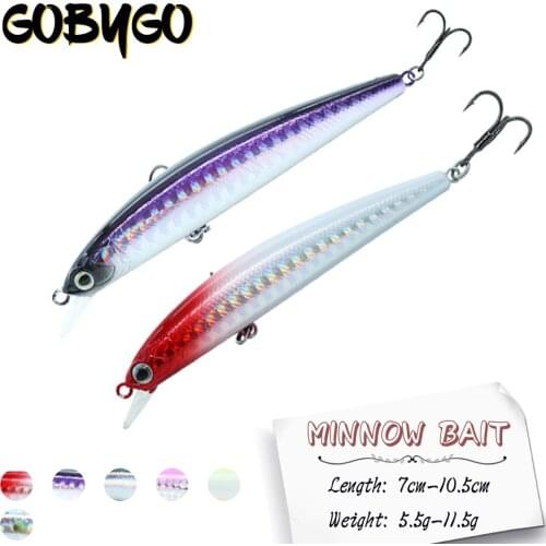 1PCS Minnow Fishing Lure 70mm/90mm/105mm Artificial Swimbait Slow-Sinking Pencil Baits Hard Bait Bass Pesca Fishing Tackle Tools