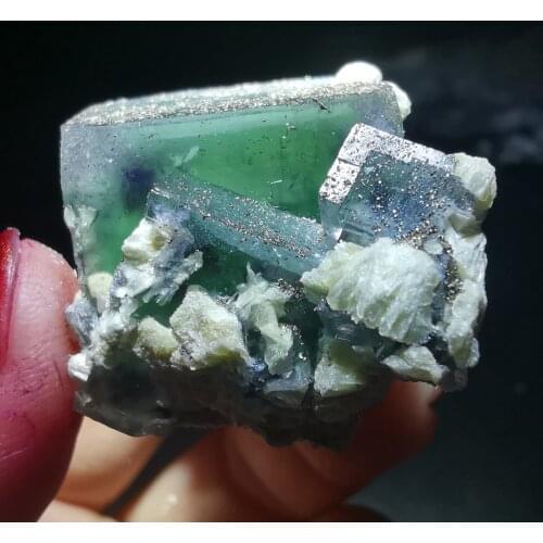 20.9gNatural rare green fluorite quartz mineral specimen stone and crystal healing stone decorative crystal quartz gem