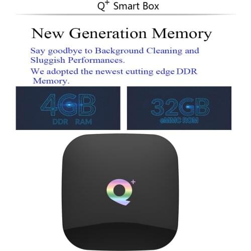 Q Plus Smart TV Box Android 9.0 TV Box 4GB RAM 32GB/64G ROM Quad Core H.265 USB3.0 2.4G WiFi Set Top Box 4K TVBOX