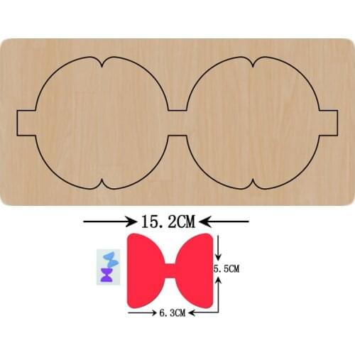 Simple Bow Knot Hairpin Wood Die Scrapbooking Cutting Dies&Wooden Dies Suitable for Common Die Cutting Machines on the Market
