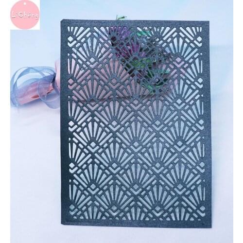LC168 Grid Hollow Frame Metal Cutting Dies Scrapbooking Photo Album Cards Making Craft Stencil Stamps and Slimline Dies2020