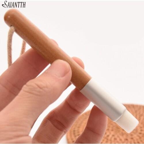 SAIANTTH nature wood Nasal wash brush Superfine fiber irrigation makeup brushes Remove Blackhead Nose Clean Facial deep Cleaning
