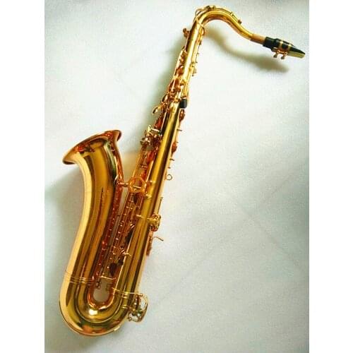 Tenor Saxophone instruments B flat gold Saxophone tenor Sax electrophoresis and case Free shipment