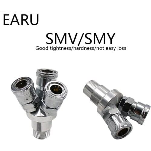 External thread type Pneumatic fitting 1/4" C type Quick connector High pressure coupling SMV/SMY Air pump air compressor joint