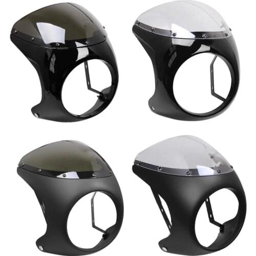 Motorcycle Universal Cafe Racer 7inch Headlight Handlebar Fairing Windshield Kits For Harley Sportster Bobber Touring Honda