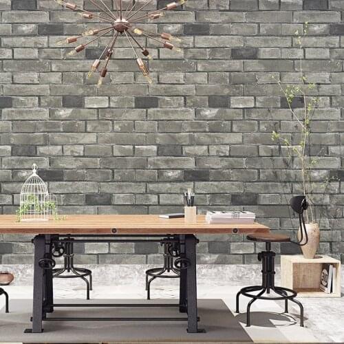 Vintage Cultural 3d Brick Wallpapers for Restaurant Bar Industrial Wallpaper Faux Brick Waterproof papel pintado de pared