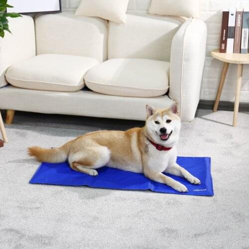 High Qulity Self-Cooling Pet Dog Summer Mat Canine Soft Rapid Cooling Durable Easy Clean Pet Cat Blue Cooler Cushion House Bed