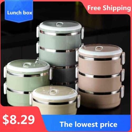 Japanese Lunch Box For Kids School Portable Food Container Bento Box Microwave Heating Food Container Leak-Proof Food Box