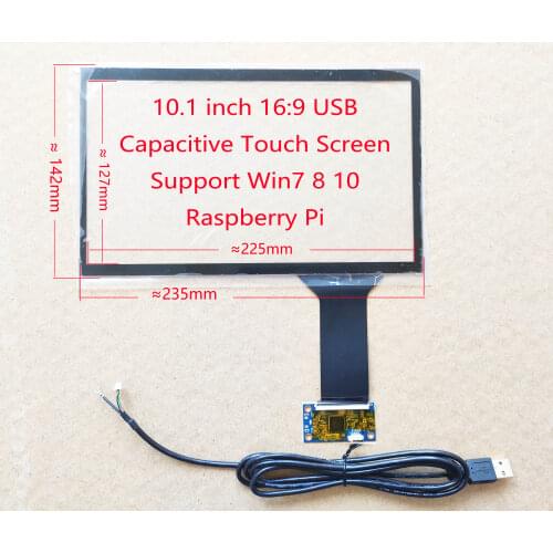 10.1 inch 16:9 / 16:10 USB Capacitive Touch Screen Digitizer 10 fingers IIL 2511 Raspberry Pi PC DIY Touch Monitor