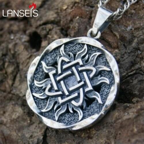 10pcs Lada Star symbol pendant Pagan Slavic Amulet symbol warrior talisman pendant norse Occult Pendant Germanic men necklace