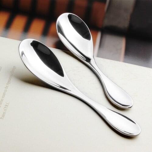 100pcs Stainless Steel Ice Creams Spoon For Soup Coffee Tea Drinking Silver Dessert Spoon NO433