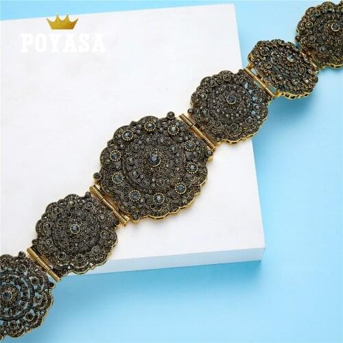 2020 AUG free shippping Moroccan Chic Caftan wedding gold and silver Metal belt for women