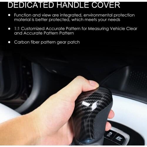 Auto Gear Shift Knob Cover Trim Sport Style Carbon Fiber Print New For Toyota Camry 2019-2020 Avalon Corolla Hatchback 2019 2020