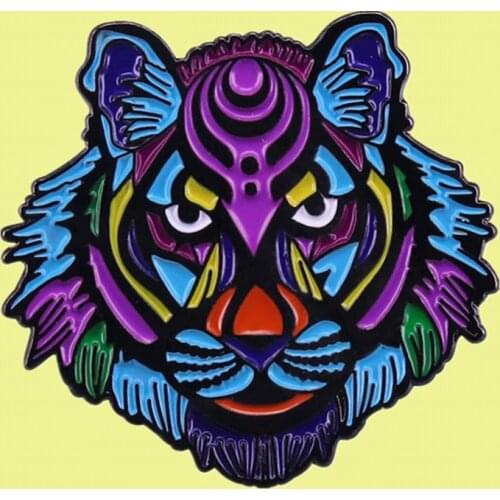 Big cat King of the Forest Animals divination occult wizardry celestial witchy enamel pin bright art brooch