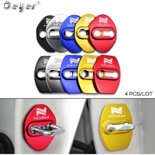 Ceyes 4pcs Car Accessories Auto Door Lock Cover Buckle For Toyota Noah Corolla Chr Rav4 Avensis T25 Auris Sticker Car Styling