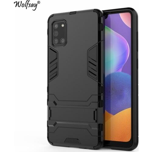 Wolfsay Cover For Samsung Galaxy A31 Case Slim PC + Soft Rubber Armor Phone Case For Samsung Galaxy A31 A41 A01 Cover Fundas